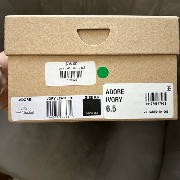 Dolce Vita Adore Sandal - Ivory leather - size 6.5 - Picture 7 of 7